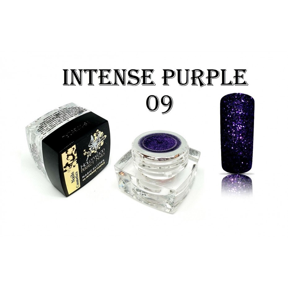 Magic Glitter 09 Intense Purple Gel Unghii HPN HOLLYWOOD PERFECT NAILS HOLLYWOOD PERFECT NAILS